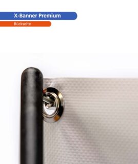 X-Banner Premium – Ecke (Rückseite)