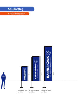 Squareflag – Größenvergleich