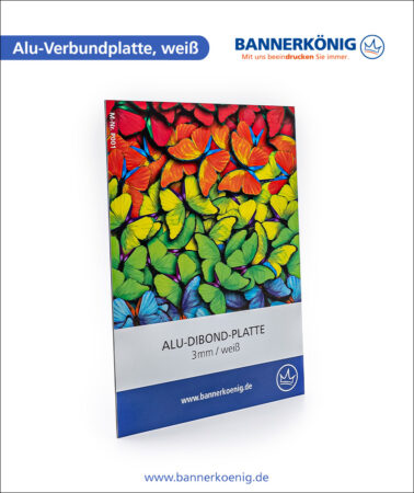 Alu-Verbundplatte, weiß – Materialansicht 1