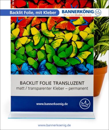 Backlit Folie, mit Kleber – Materialansicht 1