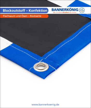 Blockoutstoff – Konfektion Ösen, Rückseite