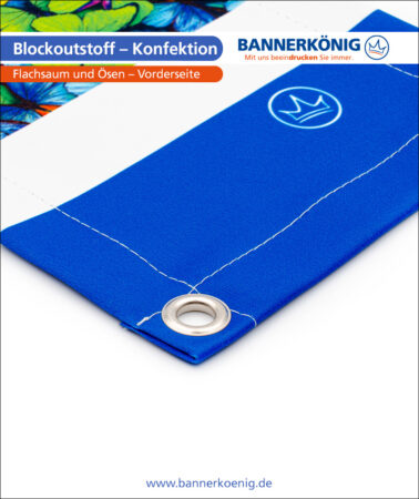 Blockoutstoff – Konfektion Ösen, Vorderseite