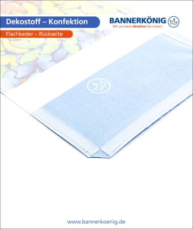 Dekostoff – Konfektion Flachkeder, Rückseite