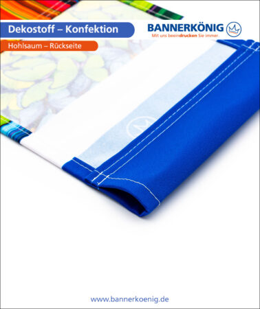 Dekostoff – Konfektion Hohlsaum, Rückseite