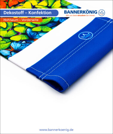 Dekostoff – Konfektion Hohlsaum, Vorderseite