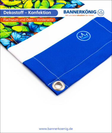 Dekostoff – Konfektion Ösen, Vorderseite