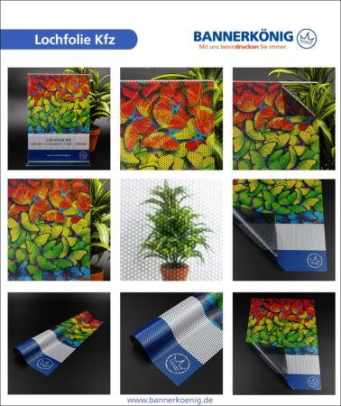Lochfolie Kfz – Materialansicht gesamt