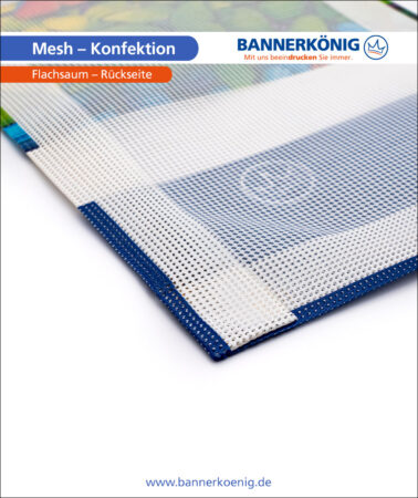 Mesh – Konfektion Flachsaum, Rückseite