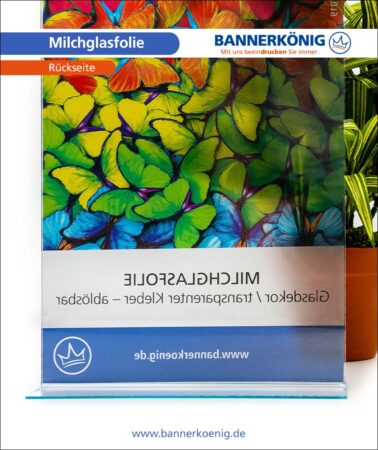 Milchglasfolie – Materialansicht Rückseite