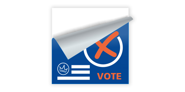 Wahlplakat Statisch Haftend