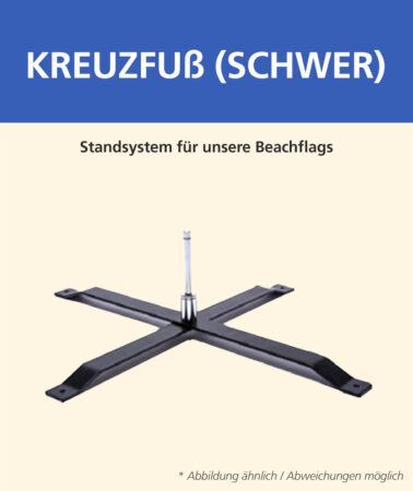 Beachflag-Zubehör – Kreuzfuß (schwer)