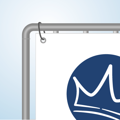 Banner befestigen – Absperrgitter